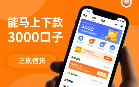 能马上下款3000的口子有这些