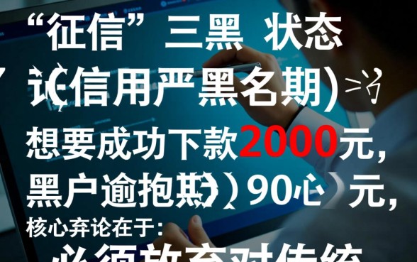 2026三黑下款2000的口子有哪些
