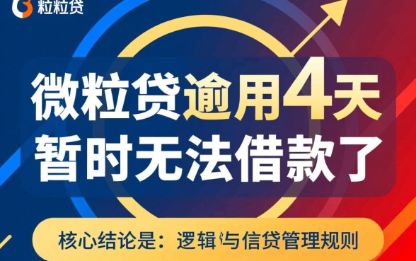 微粒贷逾期4天暂时无法借款了吗