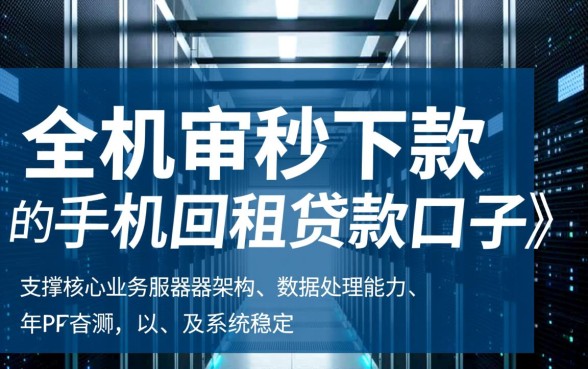 手机回租贷款口子秒下下款吗