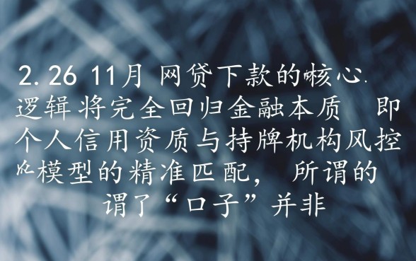 2026年11月网贷能下款的口子有哪些