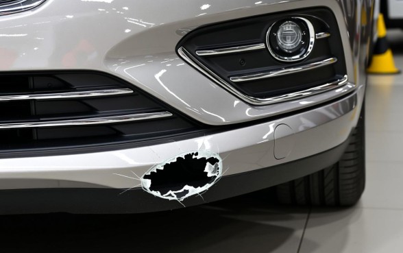 科鲁兹下裙边撞破10cm怎么修