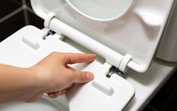 马桶盖上的小口子怎么拆除下来啊