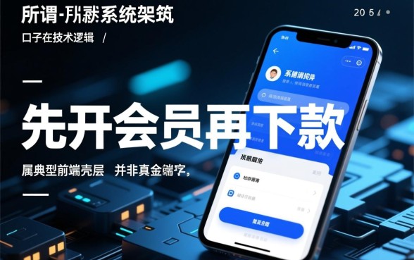 先开会员再下款的口子是不是真的