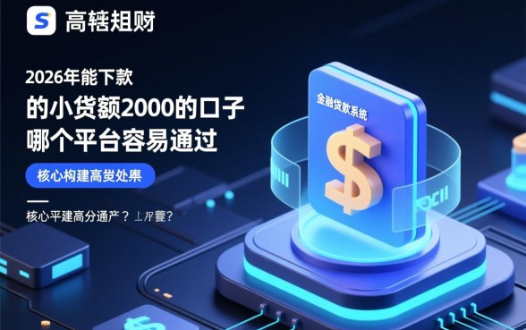 2026年能下款2000的口子有哪些
