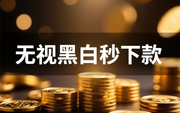 2026最新无视黑白秒下款口子