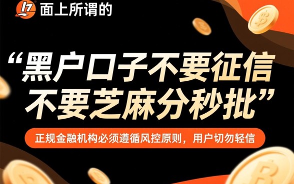 黑户口子不要征信不要芝麻分秒批