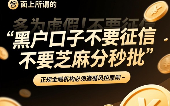 黑户口子不要征信不要芝麻分秒批