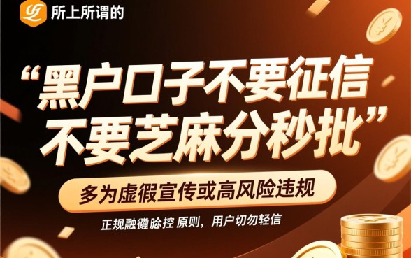 黑户口子不要征信不要芝麻分秒批