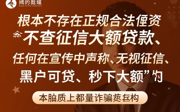 不查征信的大额贷款哪里能借