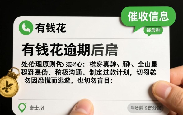 有钱花逾期了发来的信息怎么办