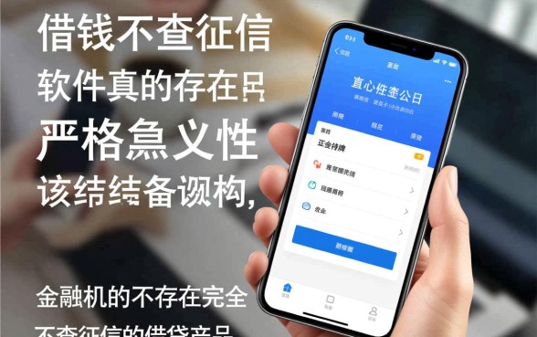 借钱不查征信的软件真的存在吗