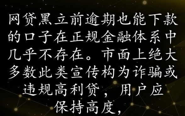 网贷黑户有逾期也能下款的口子