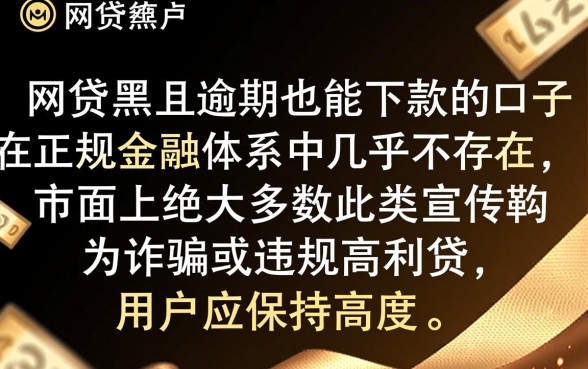 网贷黑户有逾期也能下款的口子