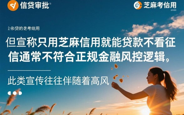 只用芝麻信用就能贷款不看征信吗