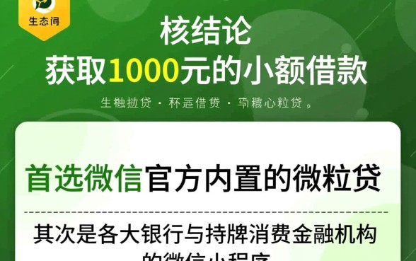微信借款1000元口子怎么借