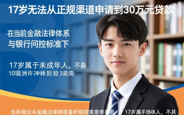 17岁未成年怎么贷款30万