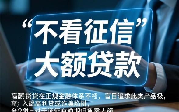 大额不看征信能下款吗