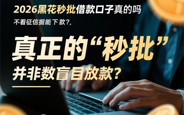 2026黑花了秒批的借款口子是真的吗
