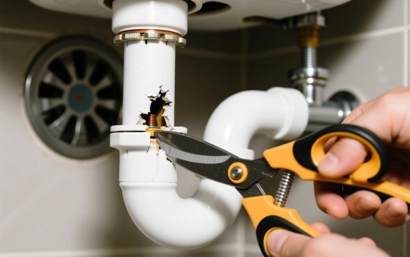 能在地漏的下水管剪一个口子吗