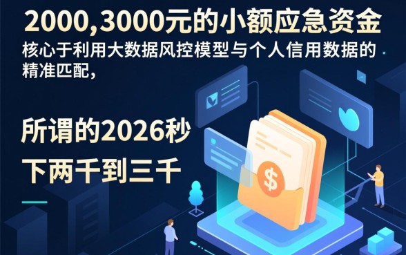 2026秒下两千到三千的口子靠谱吗