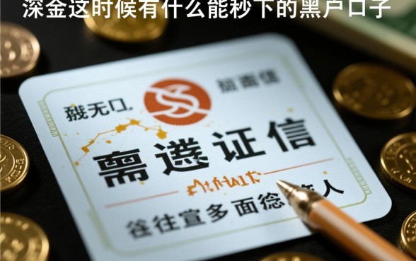 这时候有什么能秒下的黑户口子