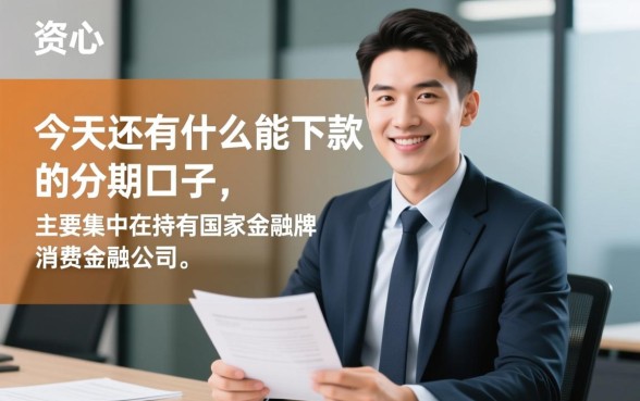 今天还有什么能下款的分期口子