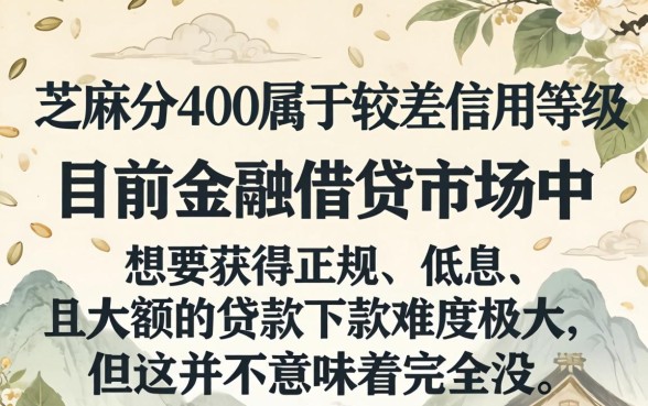 芝麻分4未知未知能下款的口子