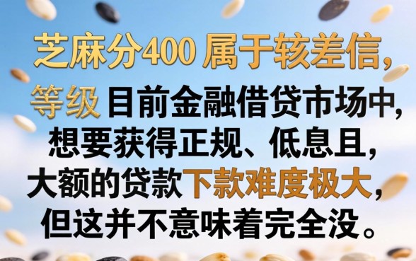 芝麻分4未知未知能下款的口子