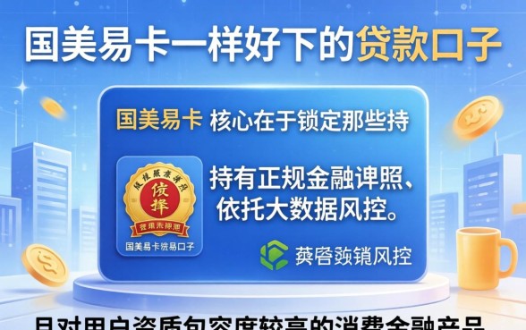 和国美易卡一样好下的贷款口子