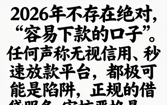 2026年有哪些容易下款的贷款口子