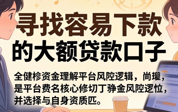 容易下款的大额贷款口子有哪些