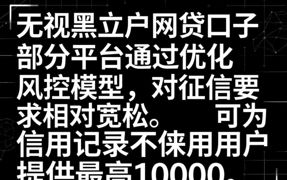10000网贷无视黑白的口子有哪些