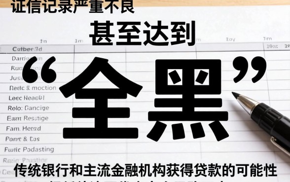 征信全黑有什么可以下款的口子