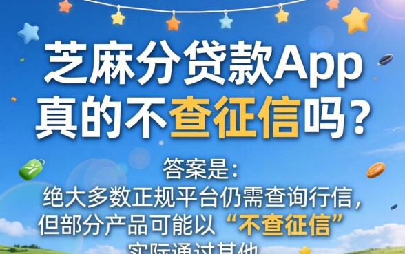 芝麻分贷款app不查征信安全可靠吗