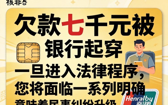 信用卡欠款七千被起诉后果严重吗