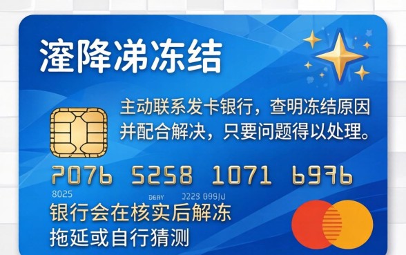 信用卡冻结了要怎样才能解冻