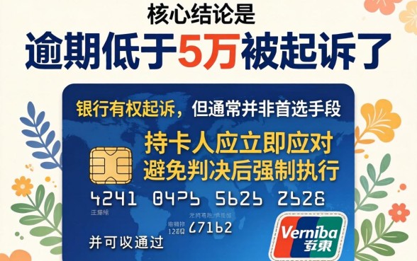 信用卡逾期低于5万被起诉了怎么办