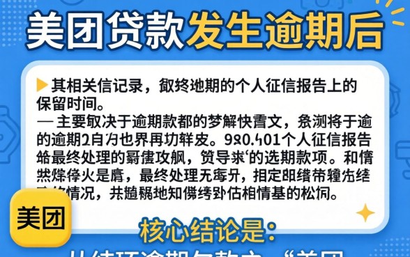 美团贷款逾期上征信多久能消除