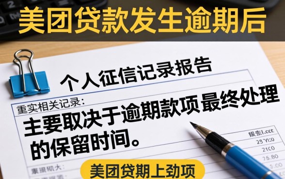 美团贷款逾期上征信多久能消除