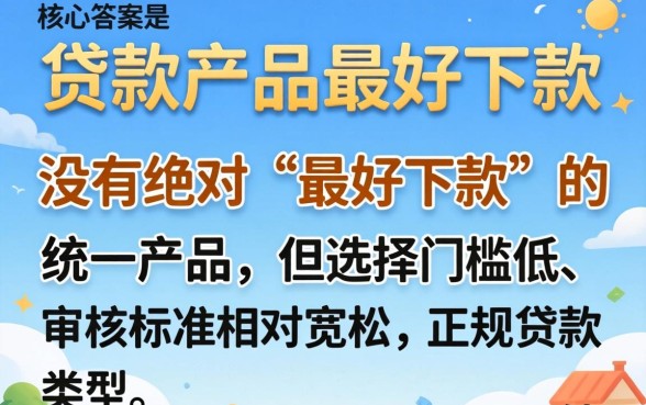 哪个贷款产品最容易下款