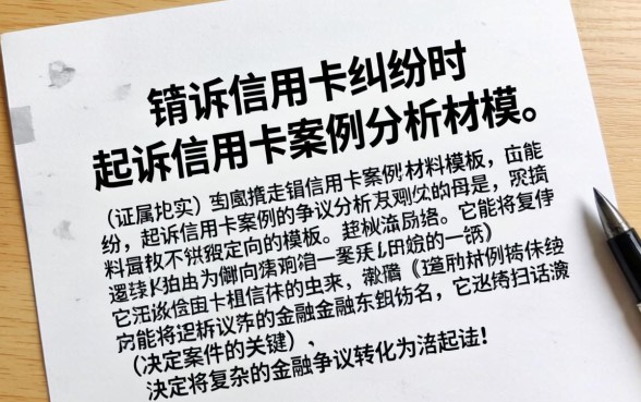 信用卡起诉案例分析模板怎么写