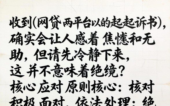 网贷逾期收到起诉书如何应对