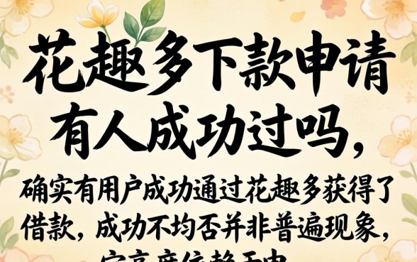 花趣多下款申请有人成功过吗
