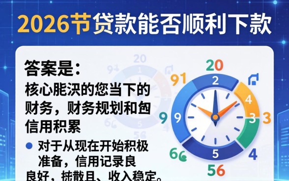 2026年贷款申请条件与下款成功率解析