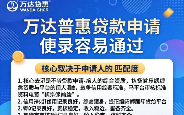 揭秘万达普惠贷款申请条件与审批流程