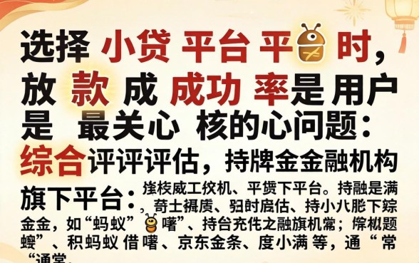 哪个小贷平台放款成功率最高