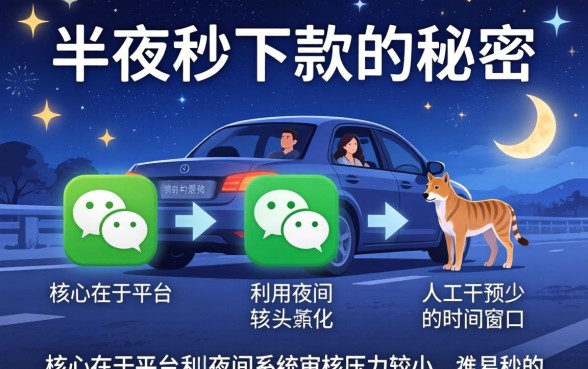 微信半夜秒下款的秘密是什么
