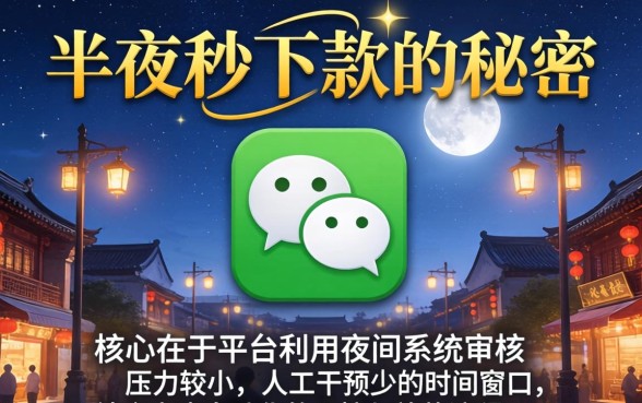 微信半夜秒下款的秘密是什么