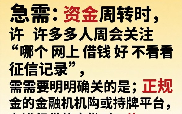 网上借钱不看征信的平台有哪些